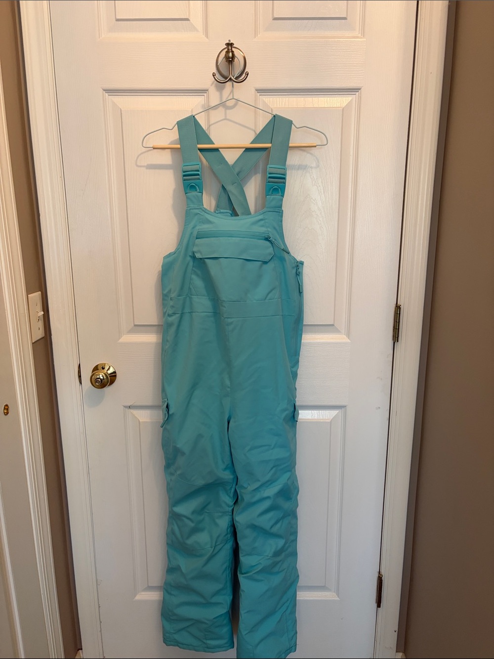 All In Motion Aqua Blue Snow Bib Overalls